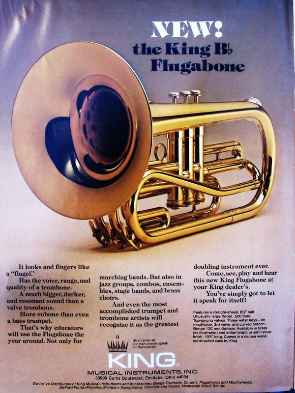 No.473 1978 KING FLUGABONE TRUMPET PROMO AD